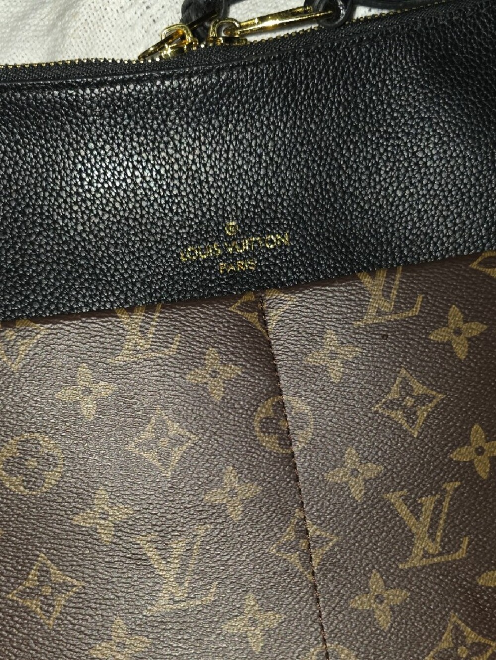 Louis Vuitton  Monogram Shoulder Bag with Gold Hardware